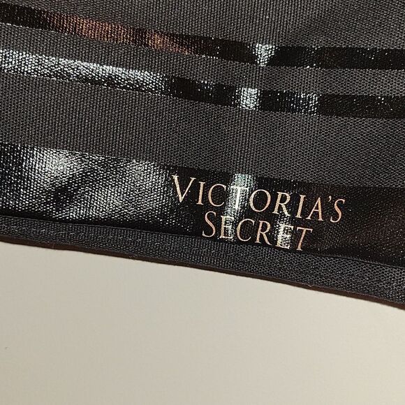 NWT! Victoria’s Secret Lace Up Corset Black Rose Gold Weekender Travel Tote Bag - Picture 6 of 8